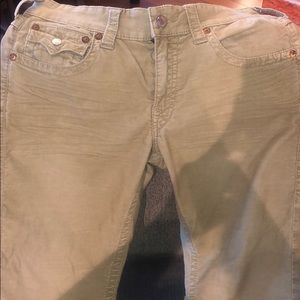 True religion light weight corduroy pants